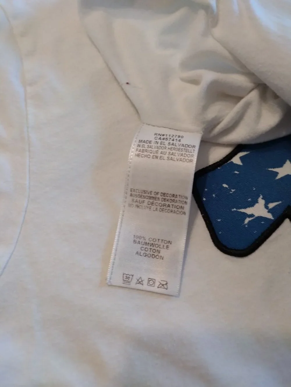 True Religion T-shirt Mens Sz. L White Crew Neck American Flag Horseshoe